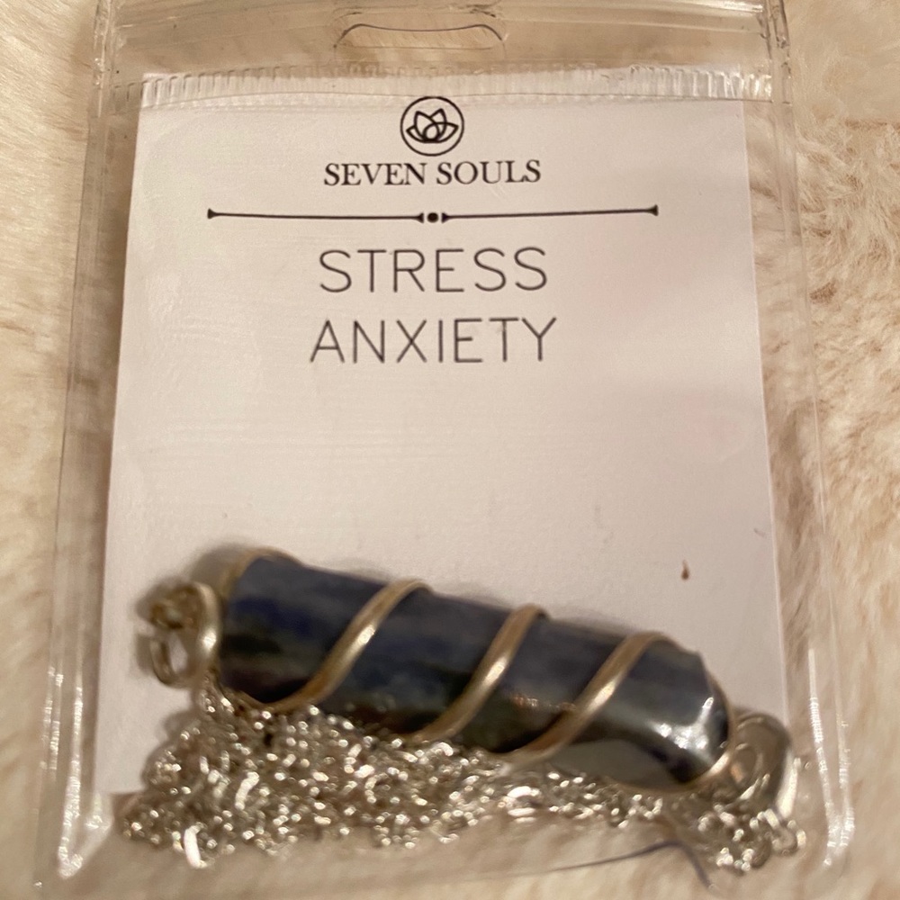 stress & anxiety crystal necklace